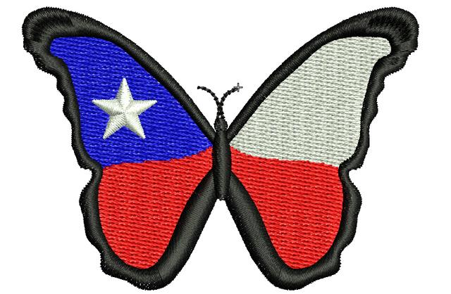 FIESTAS PATRIAS 18 SEPTIEMBRE BANDERA CHILENA MARIPOSA