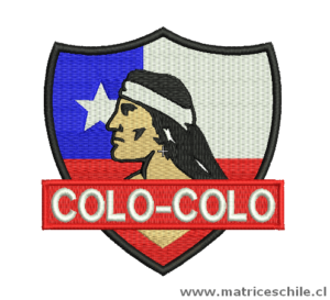 MATRIZ FUTBOL COLO COLO CHILE BORDADO